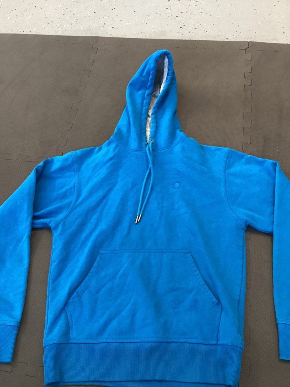Champion Bright Blue Pullover Hoodie Sweatshirt